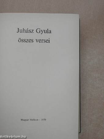 Juhász Gyula összes versei