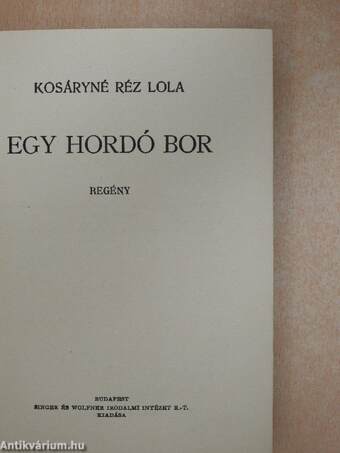 Egy hordó bor