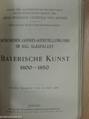 Offizieller Katalog der Münchener Jahres-Ausstellung 1906/Bayerische Kunst 1800-1850