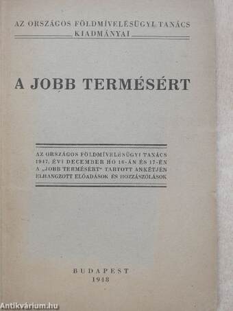 A jobb termésért