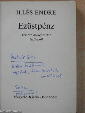 Ezüstpénz (dedikált példány)