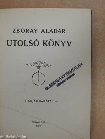 Utolsó könyv