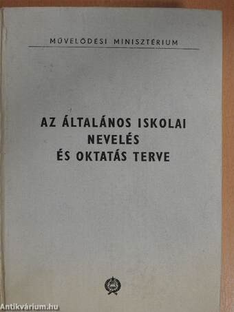 Az általános iskolai nevelés és oktatás terve