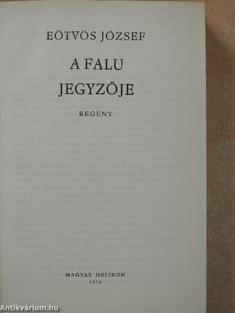 A falu jegyzője