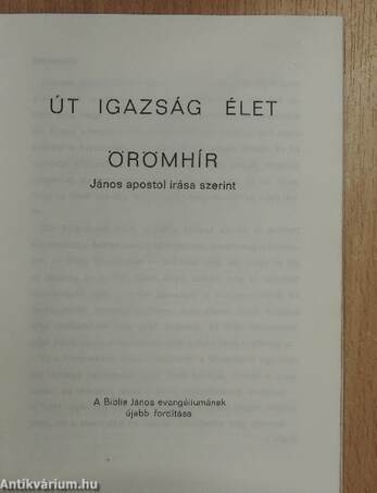 Út, igazság, élet