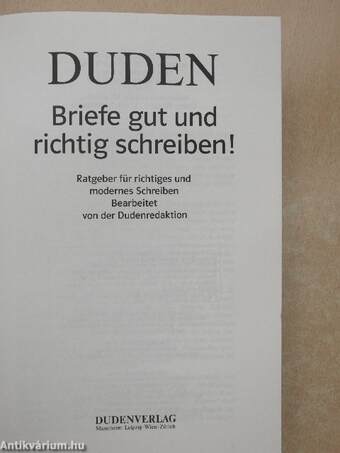 Duden - Briefe gut und richtig schreiben!