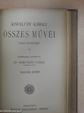 Kisfaludy Károly összes művei 1-4.