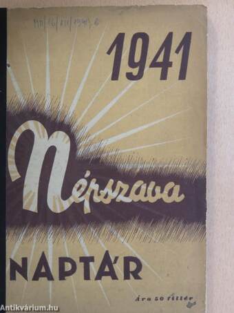 Népszava naptár 1941.