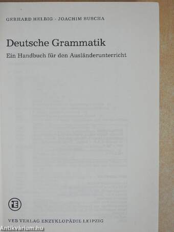 Deutsche Grammatik (dedikált példány)