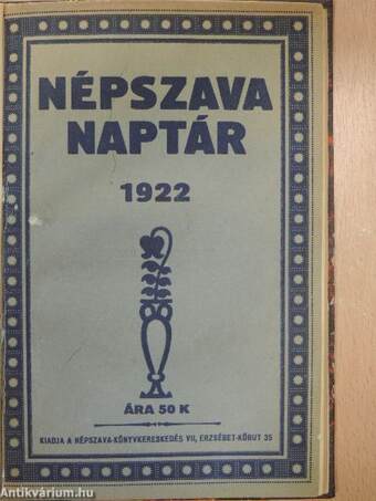 Népszava naptár 1922