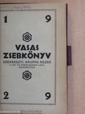 Vasas zsebkönyv 1929