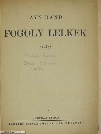 Fogoly lelkek