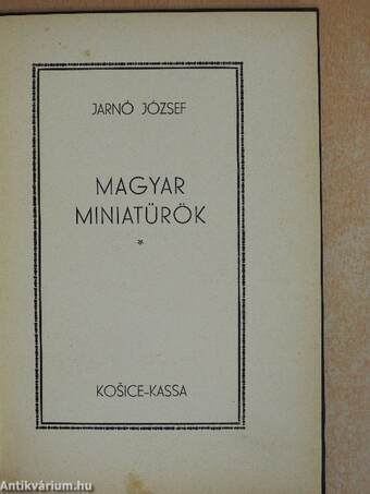 Magyar miniatürök