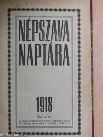 Népszava naptára 1918