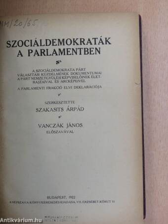 Szociáldemokraták a parlamentben