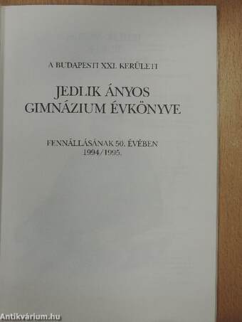 Jedlik Ányos Gimnázium évkönyv 1994/1995