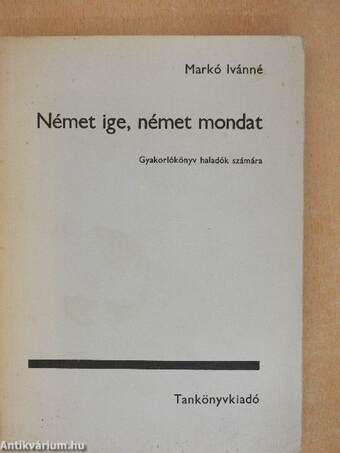 Német ige, német mondat