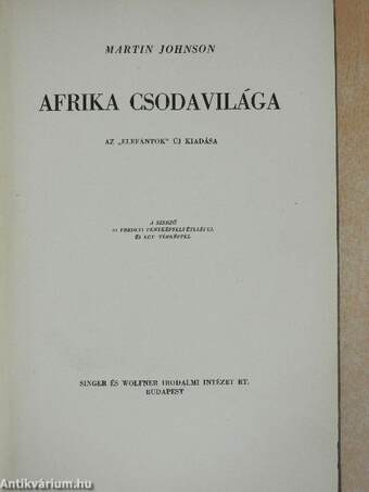 Afrika csodavilága