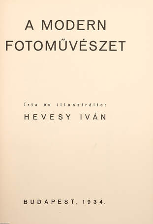 A modern fotoművészet