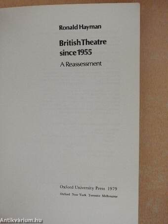 British Theatre since 1955