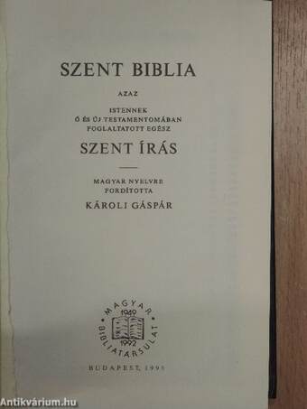 Szent Biblia