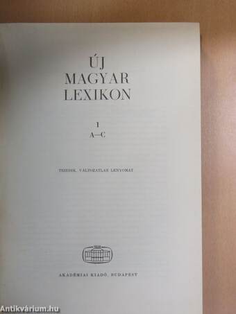 Új magyar lexikon 1-6./Kiegészítő kötet (1962-1980)