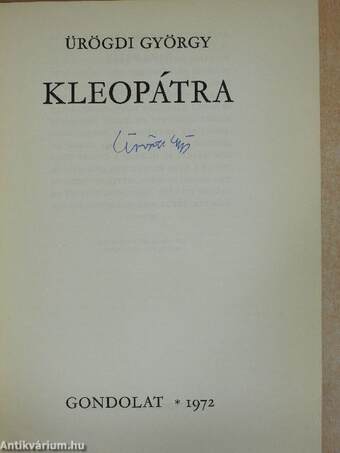 Kleopátra (aláírt példány)