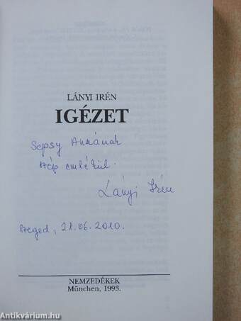 Igézet (dedikált példány)