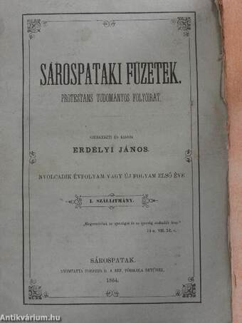 Sárospataki Füzetek 1864/I.