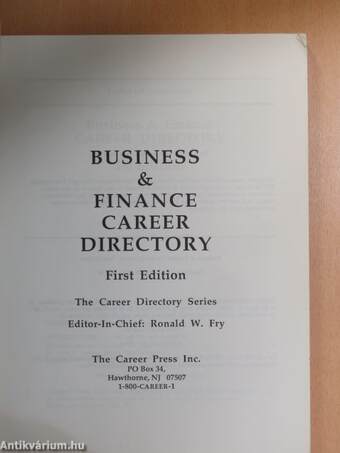 Business & Finance Career Directory