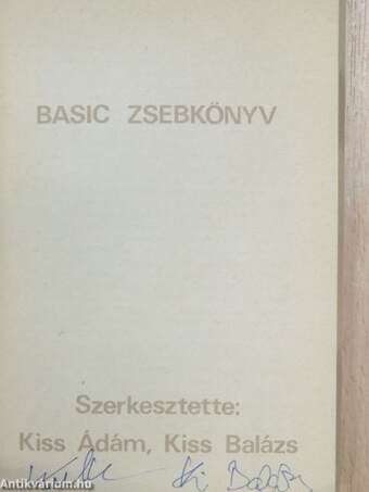 Basic zsebkönyv (dedikált példány)