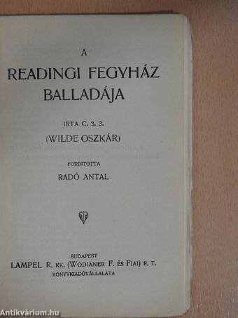 A readingi fegyház balladája