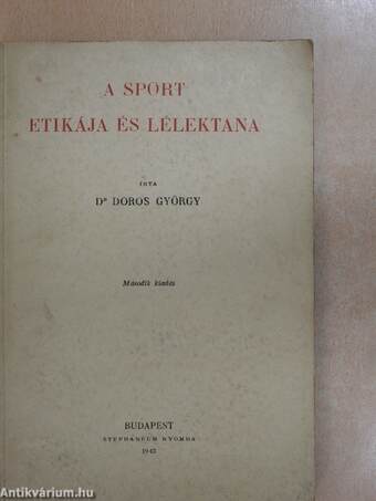 A sport etikája és lélektana