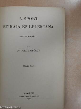 A sport etikája és lélektana