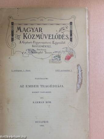 Magyar Közművelődés 1905. november 1.