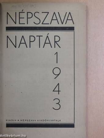 Népszava naptár 1943