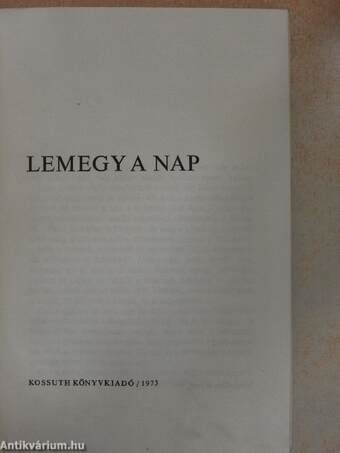 Lemegy a nap