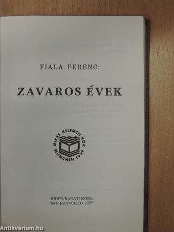 Zavaros évek