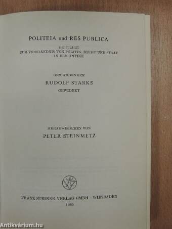 Politeia und res publica