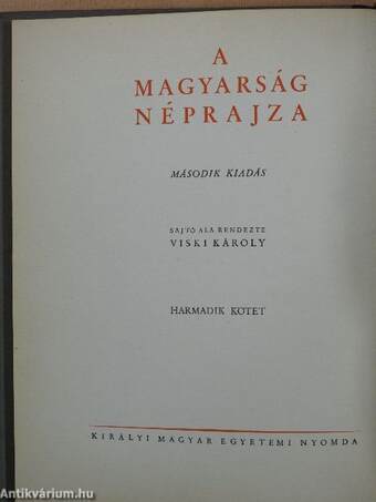 A magyarság néprajza III.