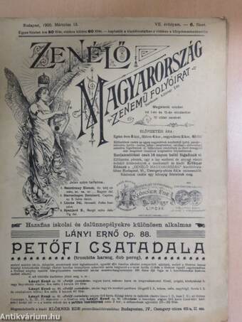 Zenélő Magyarország 1900. márczius 15.