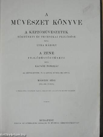 A művészet könyve I-II.