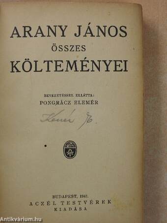 Arany János összes költeményei