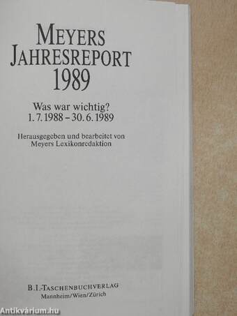 Meyers Jahresreport 1989