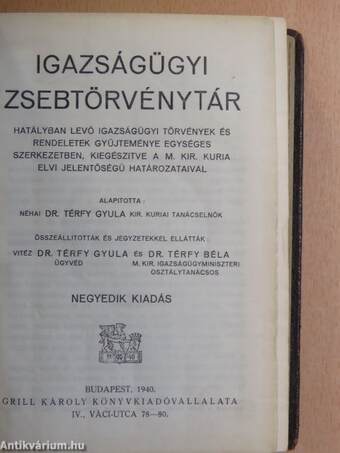 Igazságügyi zsebtörvénytár