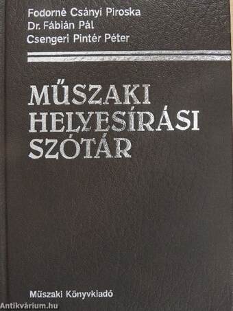 Műszaki helyesírási szótár