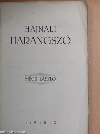 Hajnali harangszó