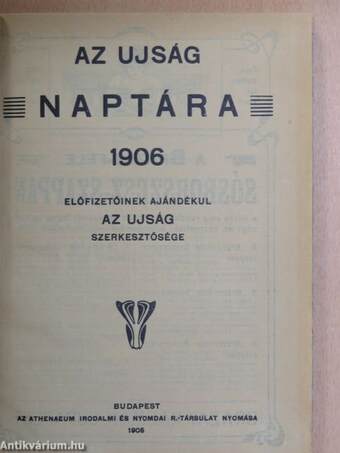 Az Ujság naptára 1906.