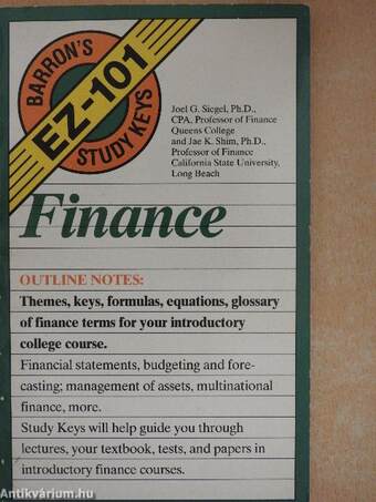 Barron's EZ-101 Study Keys - Finance