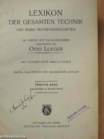 Lexikon der gesamten Technik V. (töredék)